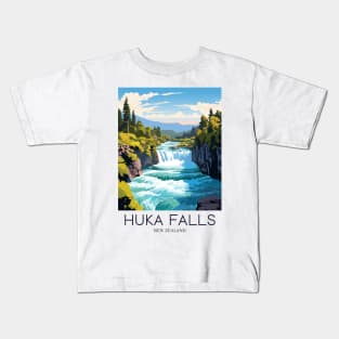 A Pop Art Travel Print of the Huka Falls - New Zealand Kids T-Shirt